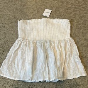 Forever 21 NWT white shimmer tube top